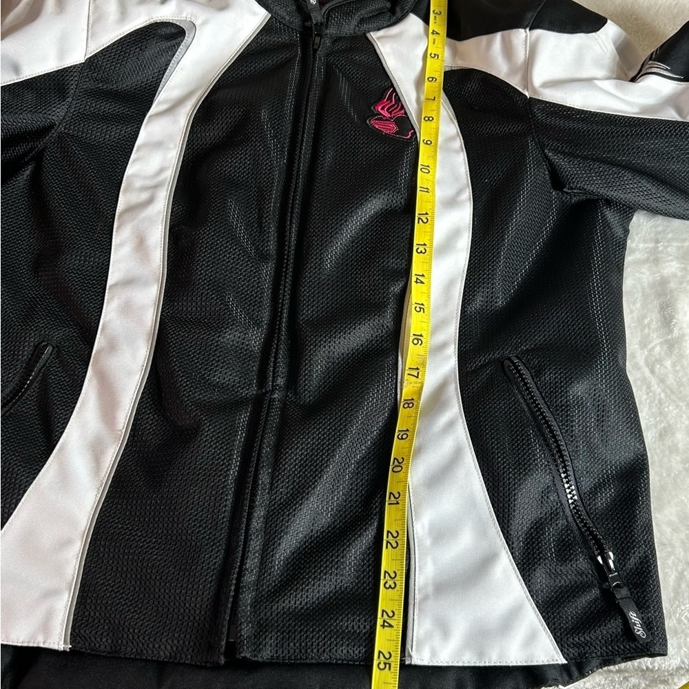 SHIFT Women’s Black and White Padded Motorcycle Jacket Size Large - Picture 15 of 16